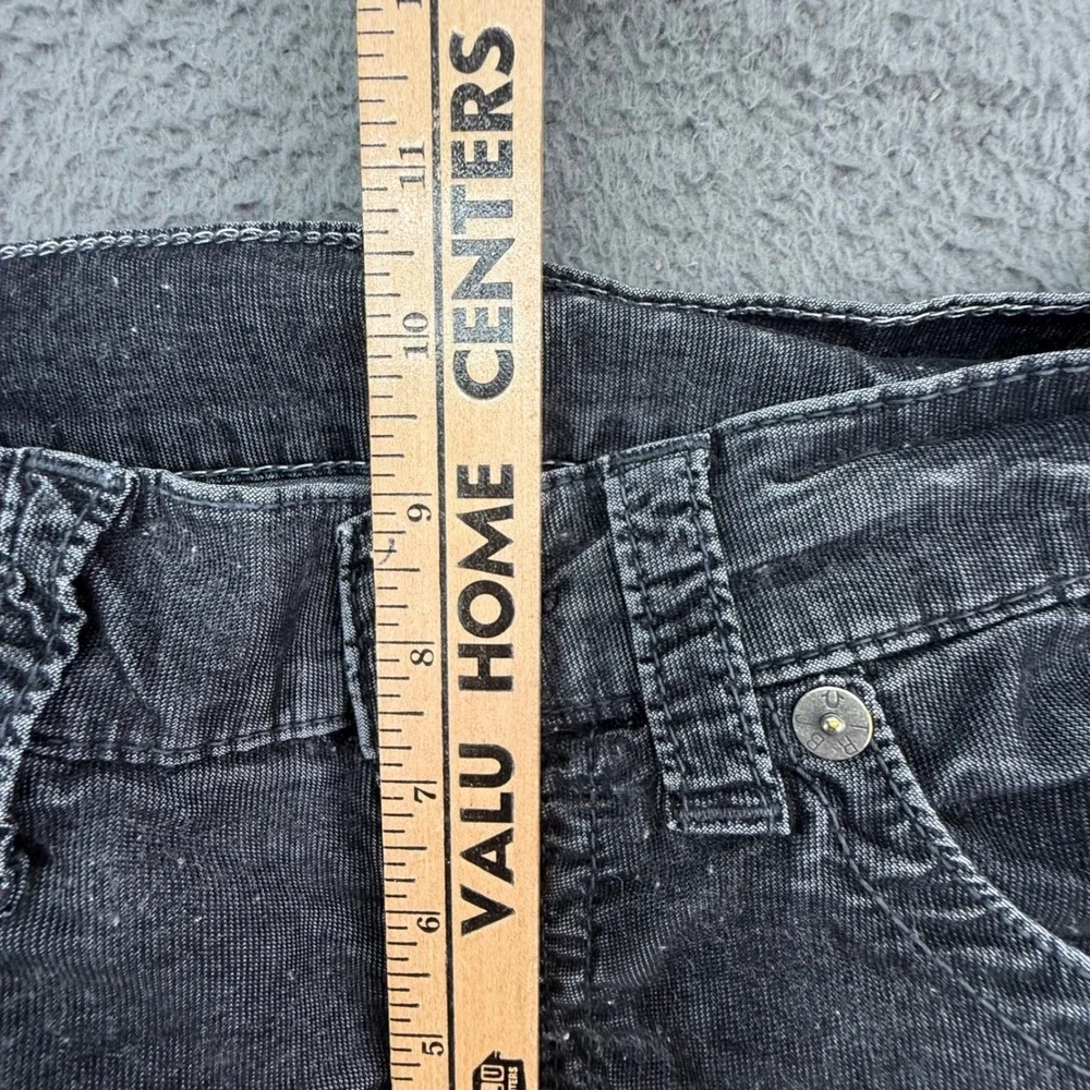 True Religion Ricky Jeans Mens 30 Black Relaxed Straight Flap Pocket Corduroy